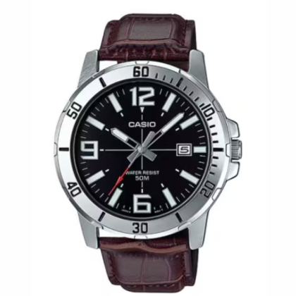 Casio General MTP-VD01L-1BV Brown Leather Band Men Watch